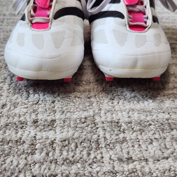 Adidas youth Predator Precision.3 FG soccer cleats white black pink size 6 - Picture 3 of 10